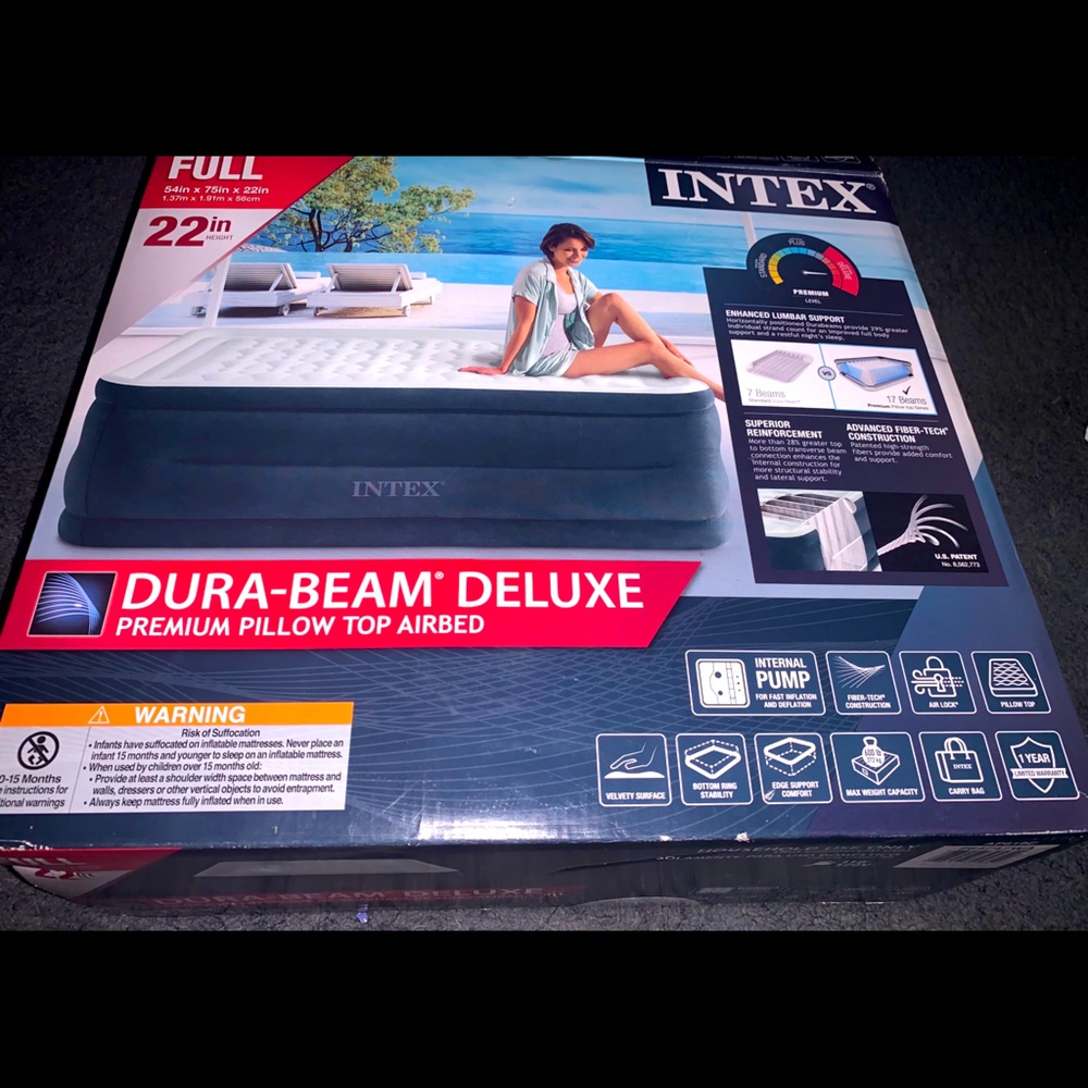 DELUXE AIRBED FULL SIZE AUTO ELECTRIC PUMP